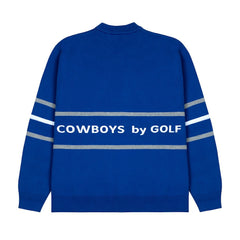 Dallas Cowboys GOLF WANG Jacquard Pullover Sweater - Blue Pullover