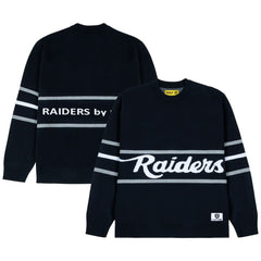 Las Vegas Raiders GOLF WANG Jacquard Pullover Sweater - Black Pullover