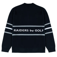 Las Vegas Raiders GOLF WANG Jacquard Pullover Sweater - Black Pullover