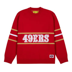 San Francisco 49ers GOLF WANG Jacquard Pullover Sweater - Scarlet Pullover