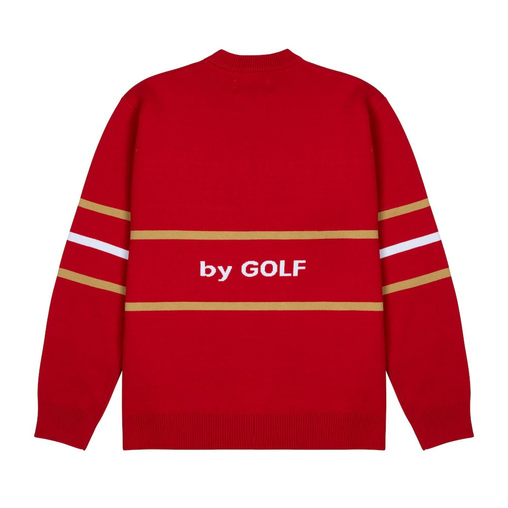San Francisco 49ers GOLF WANG Jacquard Pullover Sweater - Scarlet Pullover