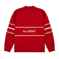 San Francisco 49ers GOLF WANG Jacquard Pullover Sweater - Scarlet Pullover