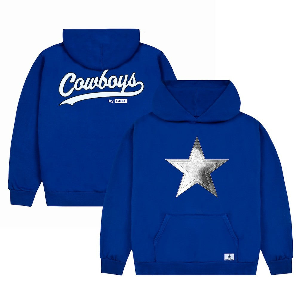 Dallas Cowboys GOLF WANG Cutout Pullover Hoodie - Royal Hoodies