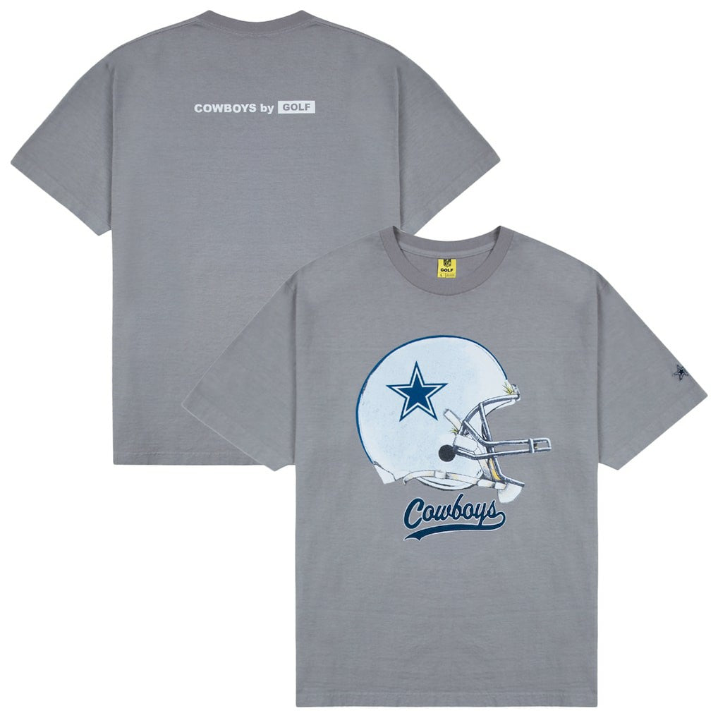 Dallas Cowboys GOLF WANG Helmet T-Shirt - Silver T-shirts