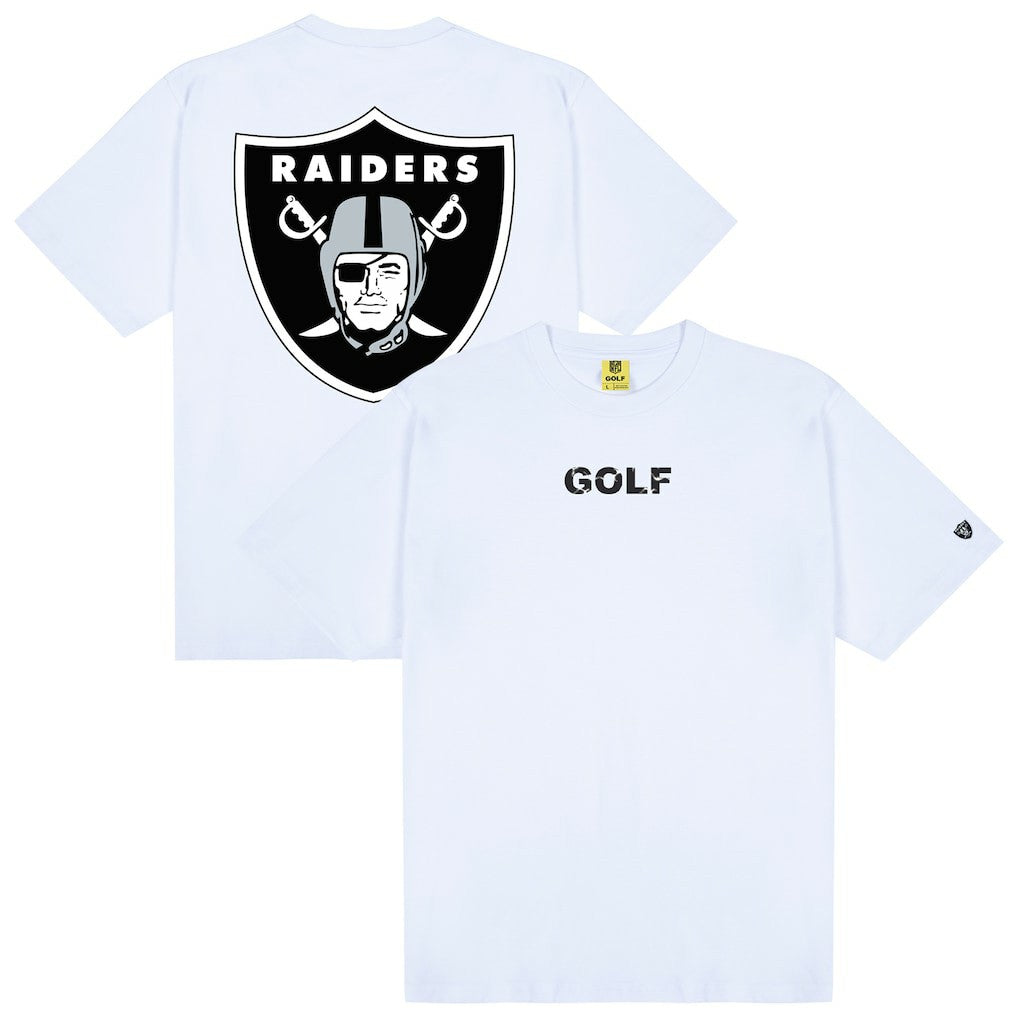 Las Vegas Raiders GOLF WANG Motto T-Shirt - White T-shirts