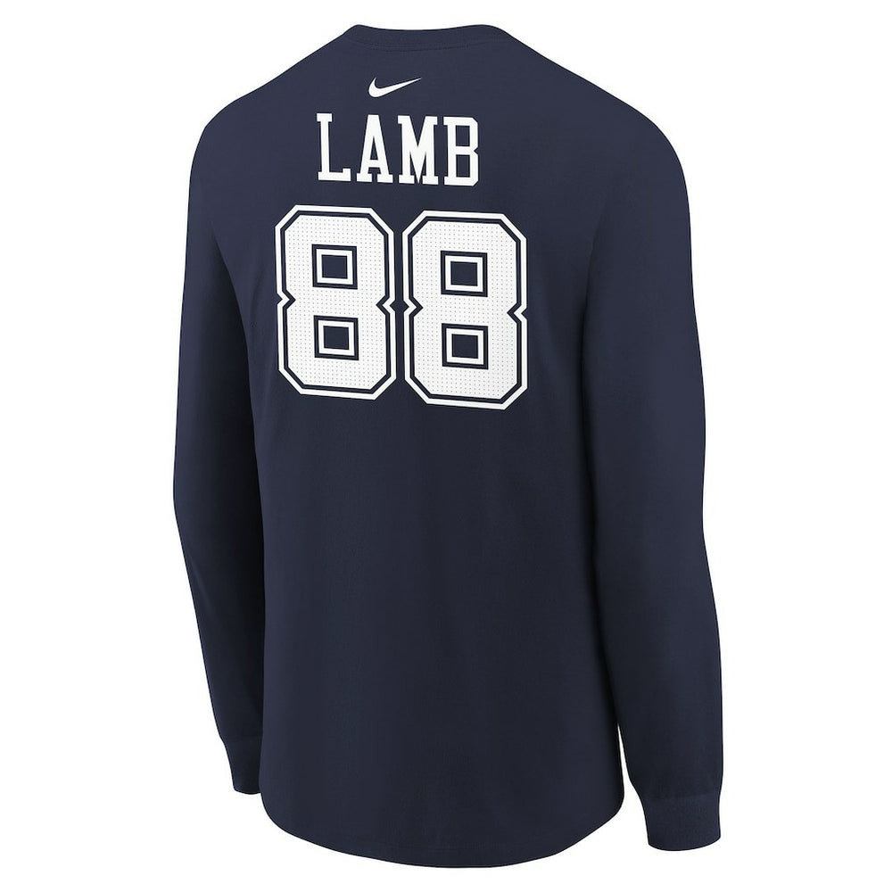 CeeDee Lamb Dallas Cowboys Youth Player Name & Number Long Sleeve T-Shirt - Navy T-shirts