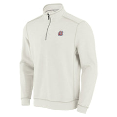 Atlanta Braves Tommy Bahama Sport Tobago Bay Tri-Blend Half-Zip Sweatshirt - Cream Sweatshirts