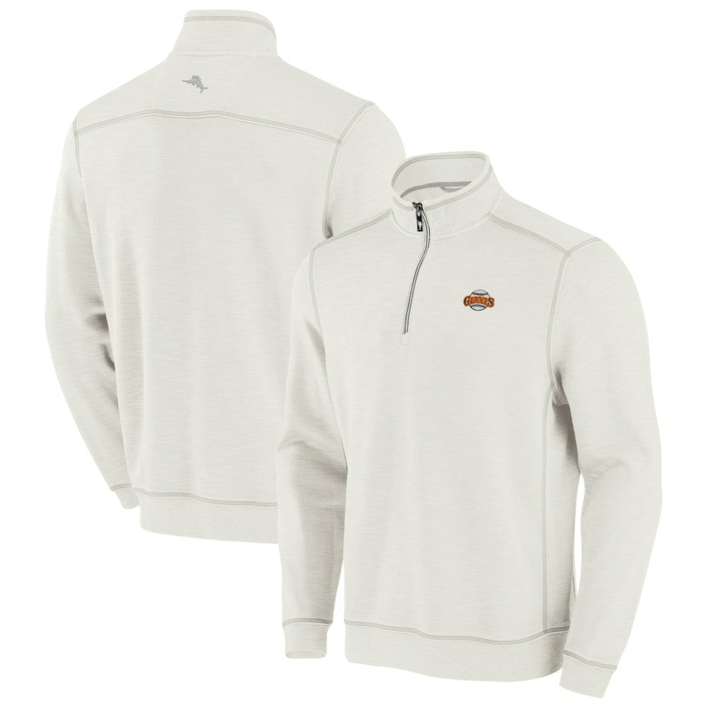 San Francisco Giants Tommy Bahama Sport Tobago Bay Tri-Blend Half-Zip Sweatshirt - Cream Sweatshirts