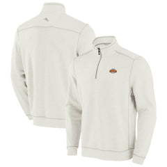 San Francisco Giants Tommy Bahama Sport Tobago Bay Tri-Blend Half-Zip Sweatshirt - Cream Sweatshirts