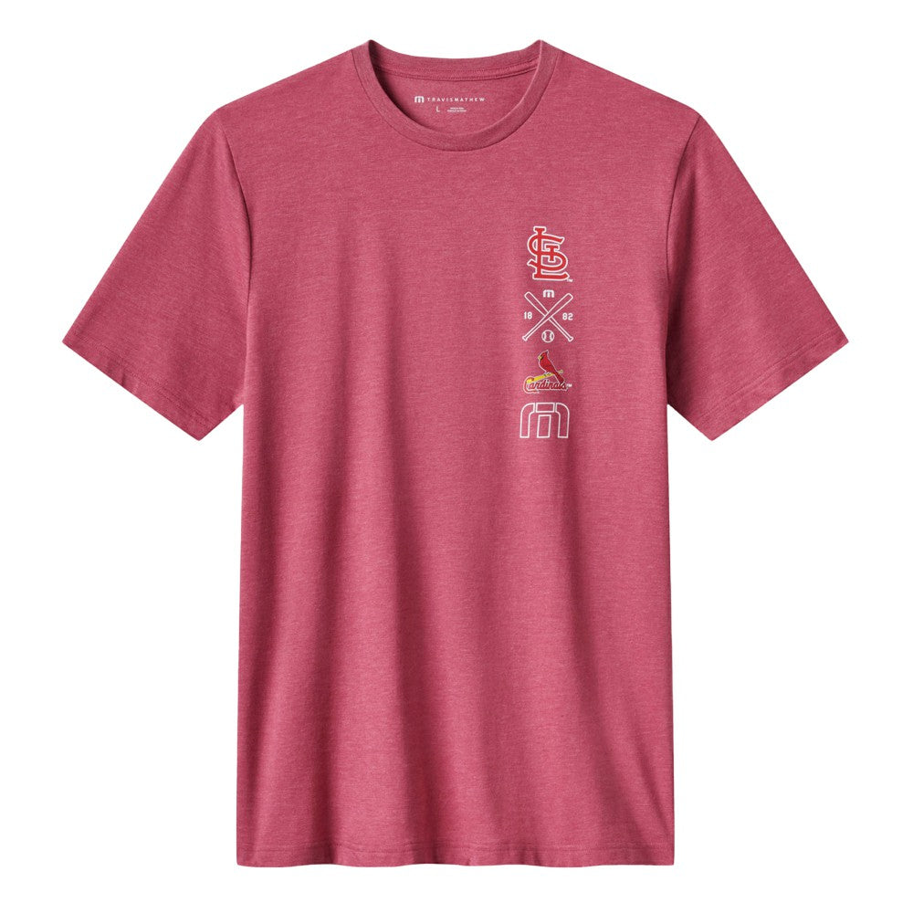 St. Louis Cardinals TravisMathew Sunset Slam 2.0 T-Shirt - Heather Red T-shirts