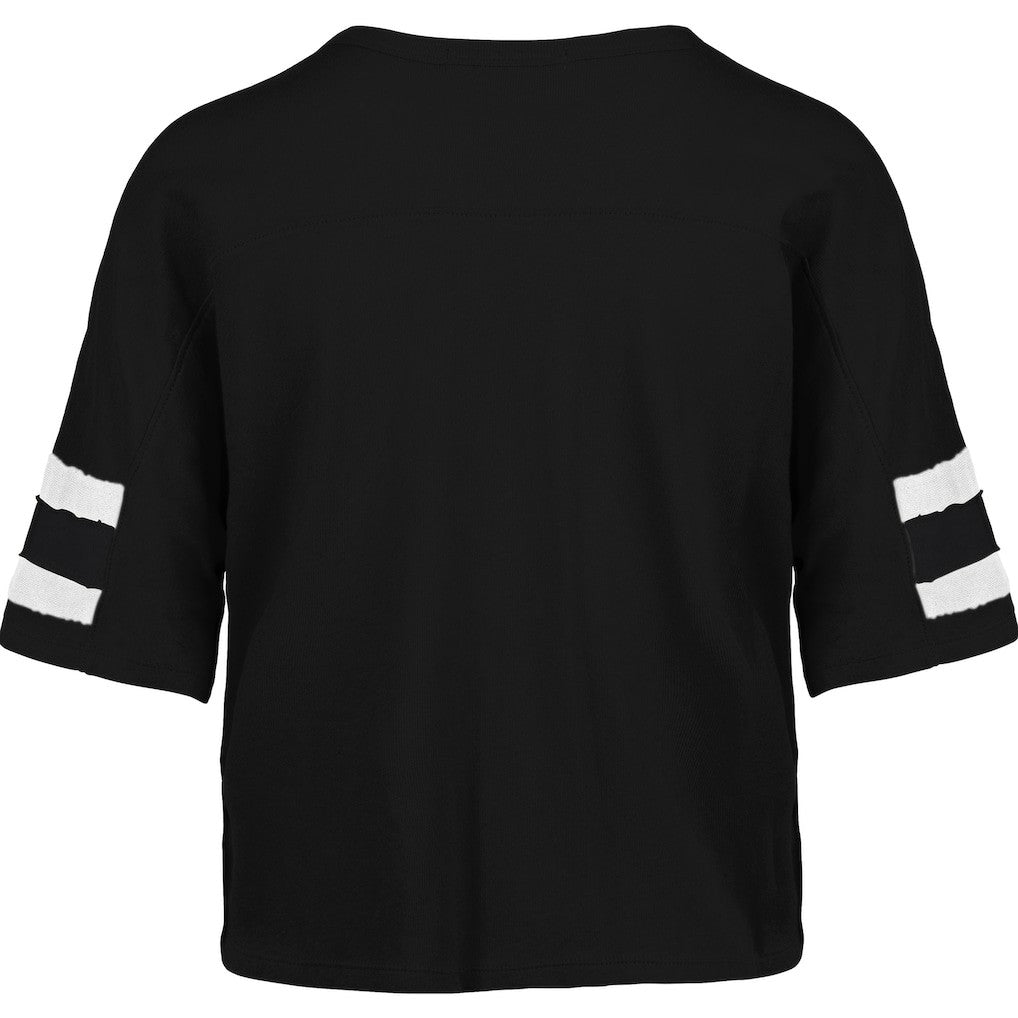 Baltimore Ravens '47 Women's Premier Scout Cropped V-Neck T-Shirt - Black T-shirts