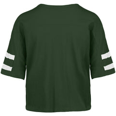 Green Bay Packers '47 Women's Premier Scout Cropped V-Neck T-Shirt - Green T-shirts