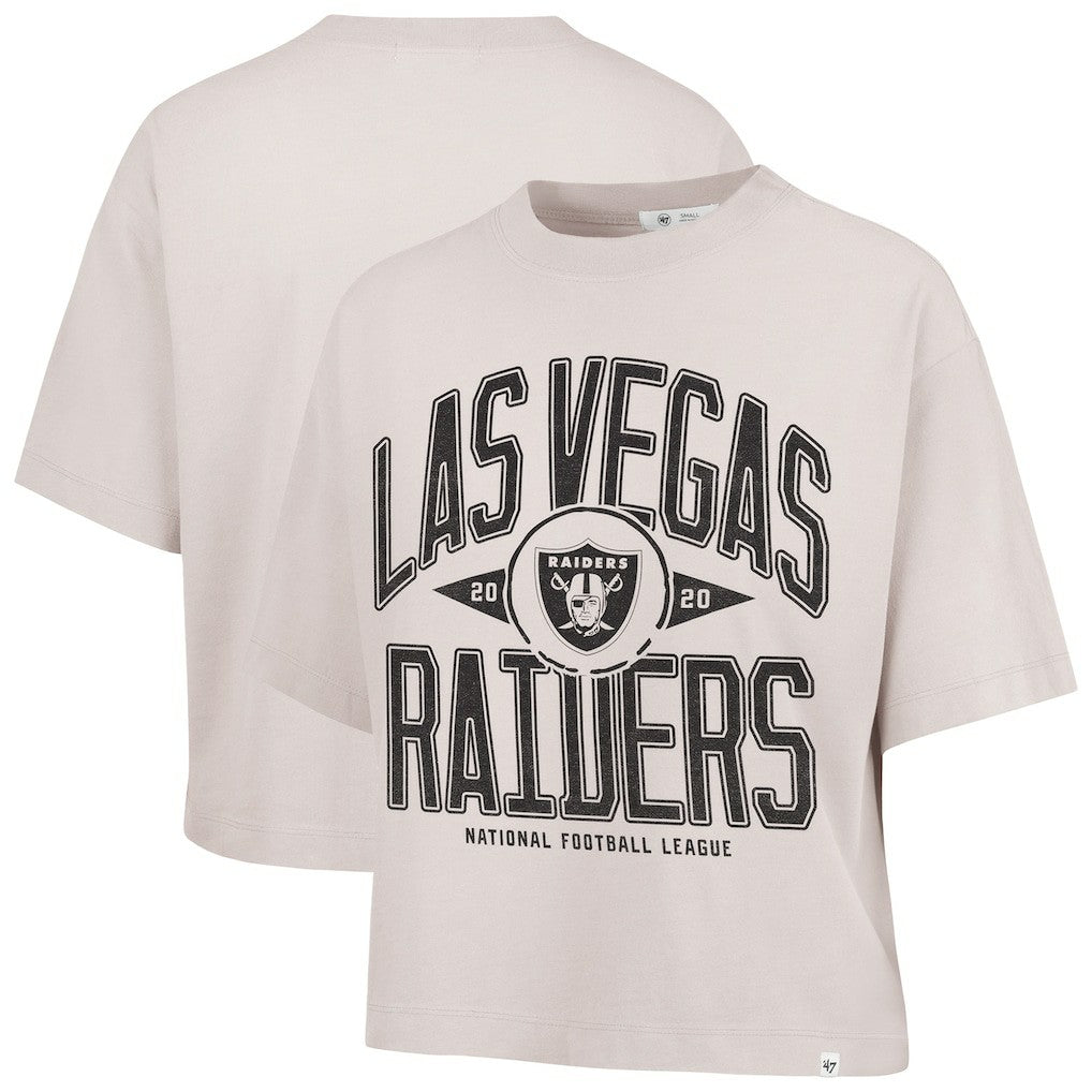 Las Vegas Raiders '47 Women's Cropped Windthrow Ravine T-Shirt - Natural T-shirts