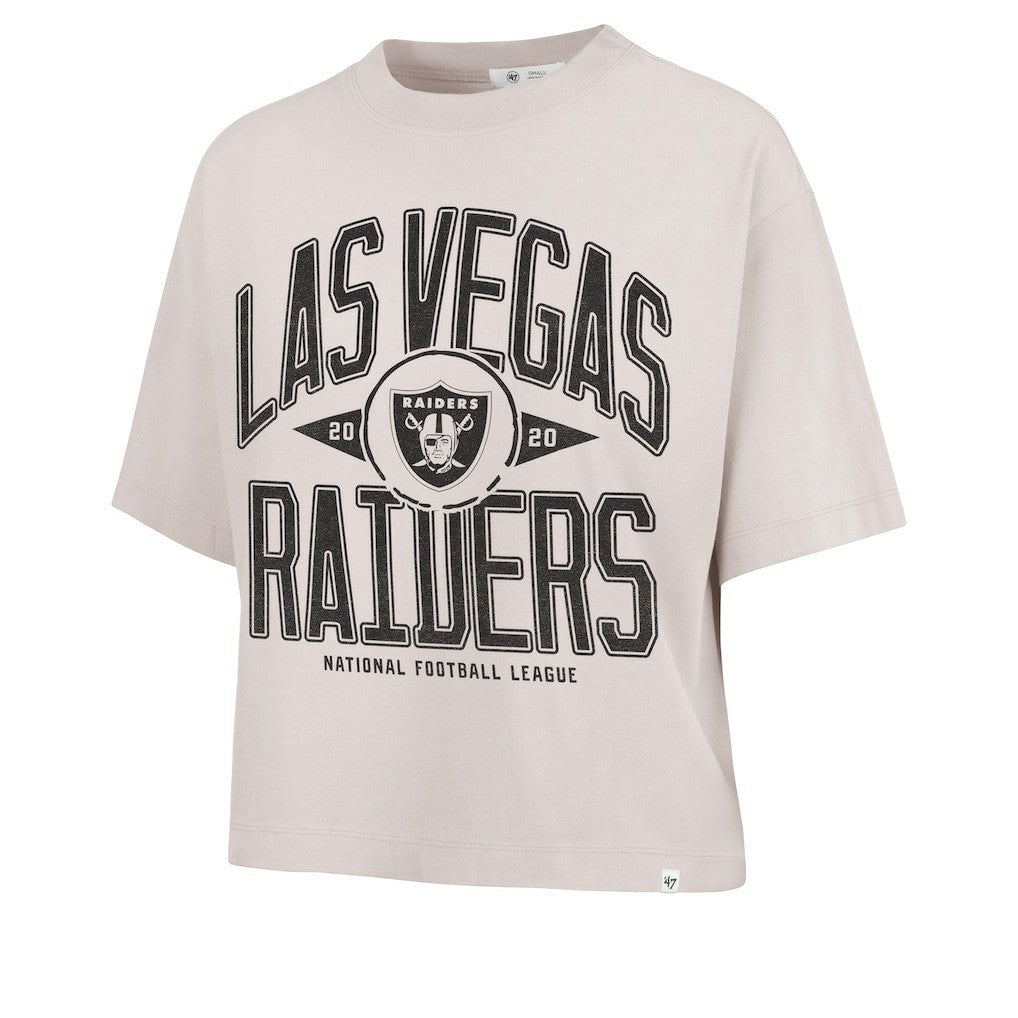 Las Vegas Raiders '47 Women's Cropped Windthrow Ravine T-Shirt - Natural T-shirts
