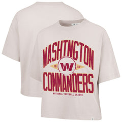 Washington Commanders '47 Women's Cropped Windthrow Ravine T-Shirt - Natural T-shirts