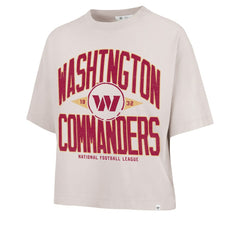 Washington Commanders '47 Women's Cropped Windthrow Ravine T-Shirt - Natural T-shirts