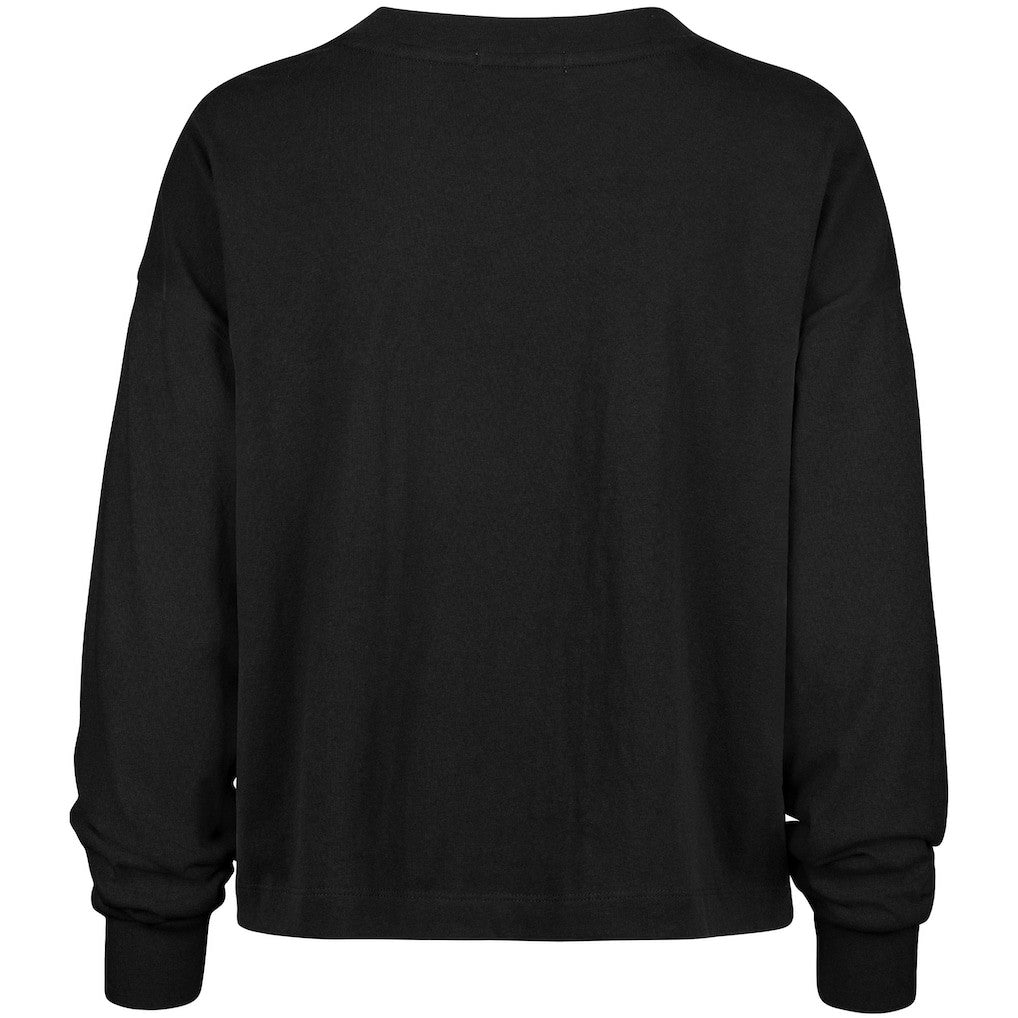 Minnesota Vikings '47 Women's Muse Sydney Long Sleeve Cropped T-Shirt - Black T-shirts