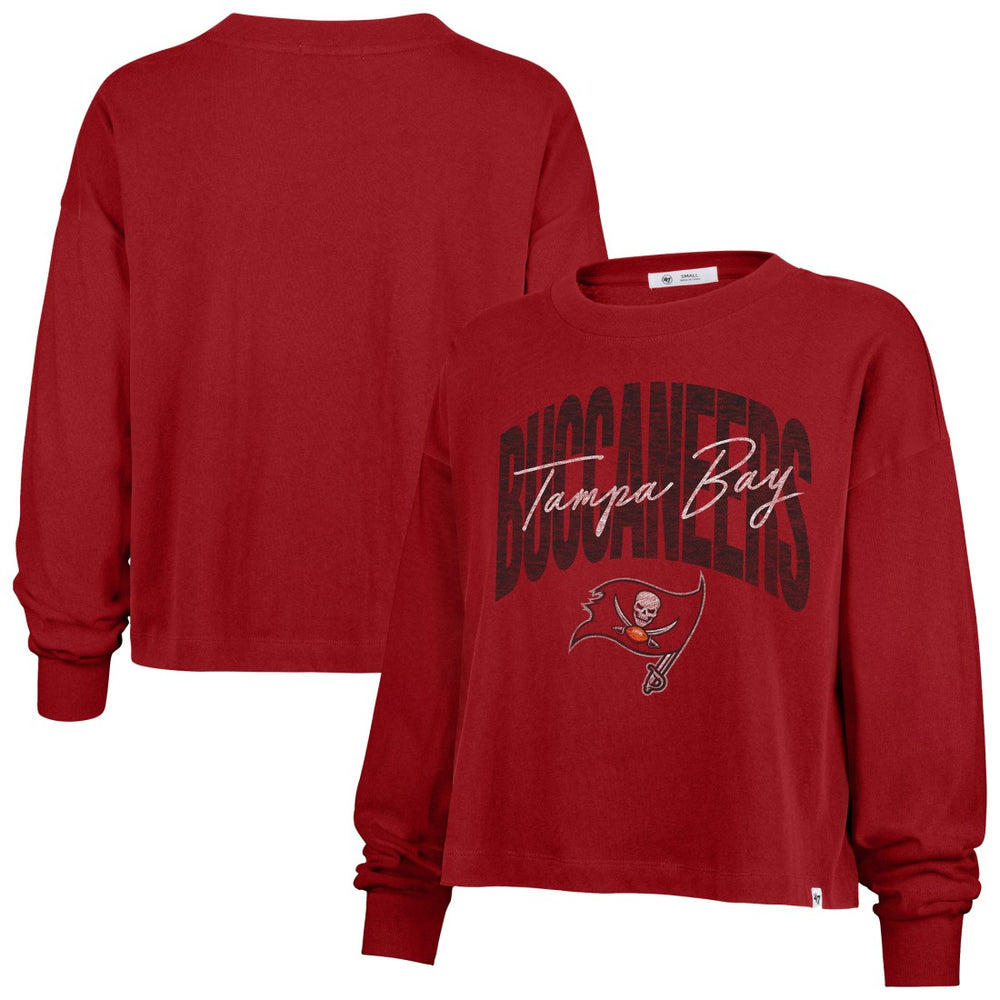 Tampa Bay Buccaneers '47 Women's Muse Sydney Long Sleeve Cropped T-Shirt - Red T-shirts