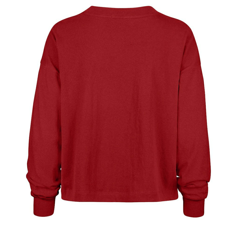 San Francisco 49ers '47 Women's Muse Sydney Long Sleeve Cropped T-Shirt - Scarlet T-shirts