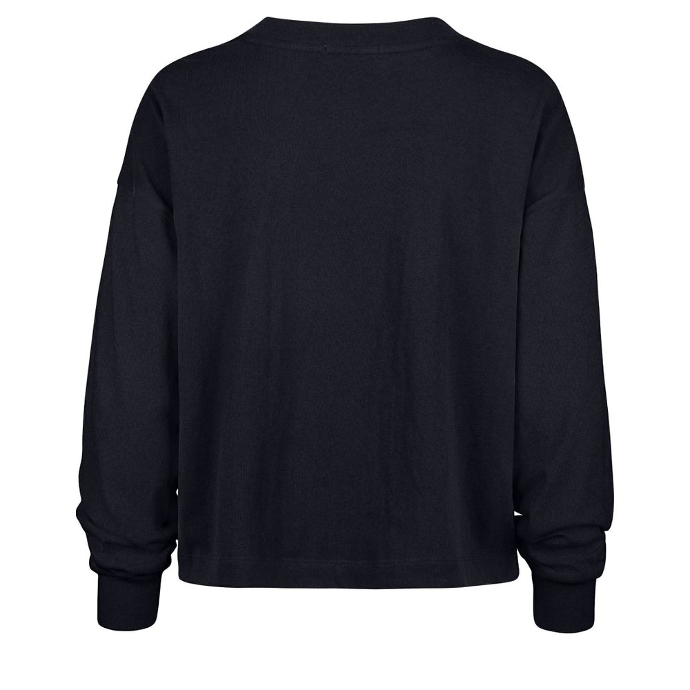 Seattle Seahawks '47 Women's Muse Sydney Long Sleeve Cropped T-Shirt - College Navy T-shirts