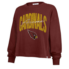 Arizona Cardinals '47 Women's Muse Sydney Long Sleeve Cropped T-Shirt - Cardinal T-shirts