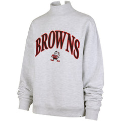 Cleveland Browns '47 Women's Vantage Mock Neck Pullover Sweatshirt - Heather Gray Pullover