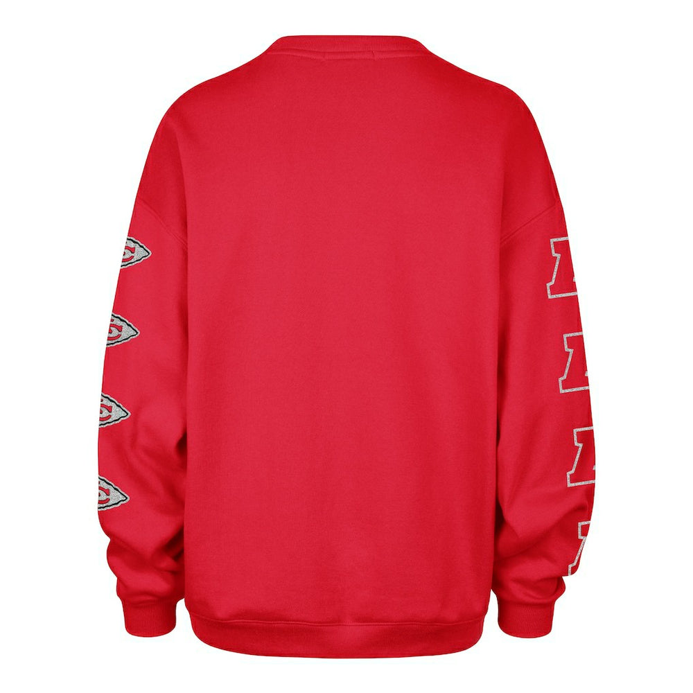 Kansas City Chiefs '47 Women's Go Big Oversized Pullover Sweatshirt - Red Pullover