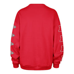 Kansas City Chiefs '47 Women's Go Big Oversized Pullover Sweatshirt - Red Pullover