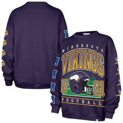Minnesota Vikings '47 Women's Go Big Oversized Pullover Sweatshirt - Purple Pullover