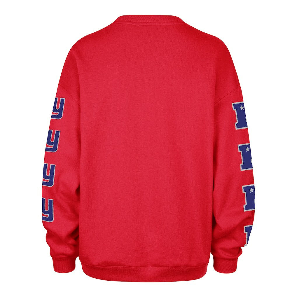 New York Giants '47 Women's Go Big Oversized Pullover Sweatshirt - Red Pullover