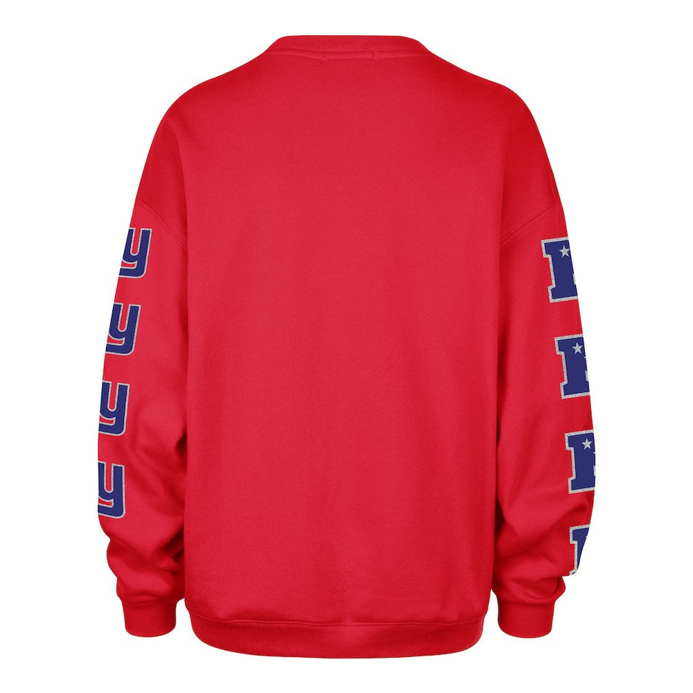 New York Giants '47 Women's Go Big Oversized Pullover Sweatshirt - Red Pullover