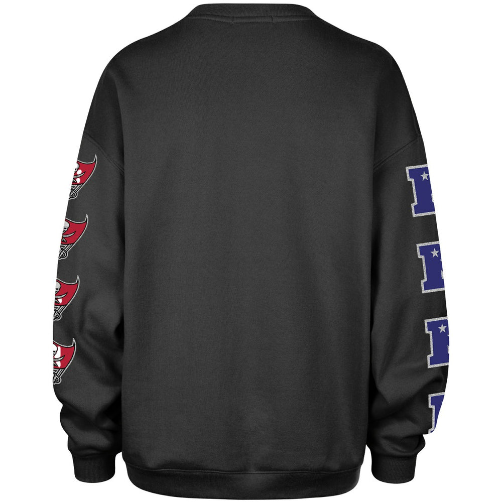 Tampa Bay Buccaneers '47 Women's Go Big Oversized Pullover Sweatshirt - Charcoal Pullover