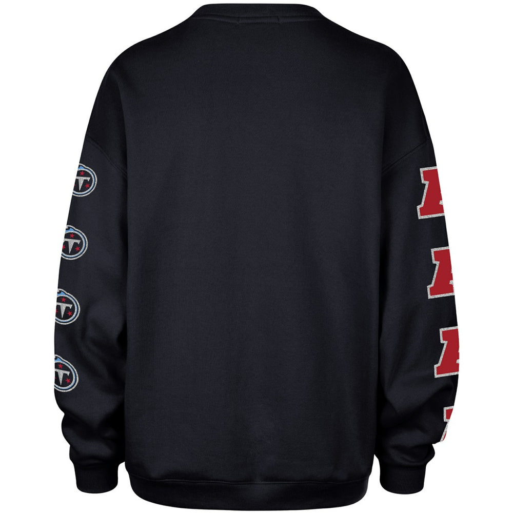 Tennessee Titans '47 Women's Go Big Oversized Pullover Sweatshirt - Navy Pullover