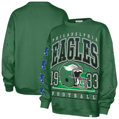 Philadelphia Eagles '47 Women's Go Big Oversized Pullover Sweatshirt - Kelly Green Pullover