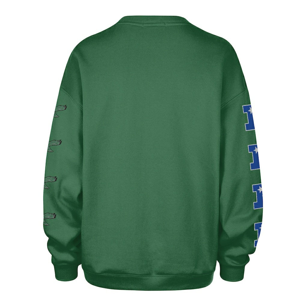Philadelphia Eagles '47 Women's Go Big Oversized Pullover Sweatshirt - Kelly Green Pullover