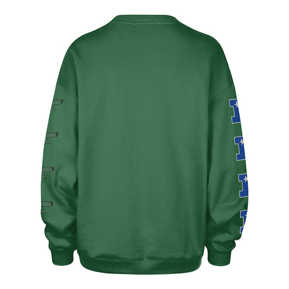 Philadelphia Eagles '47 Women's Go Big Oversized Pullover Sweatshirt - Kelly Green Pullover
