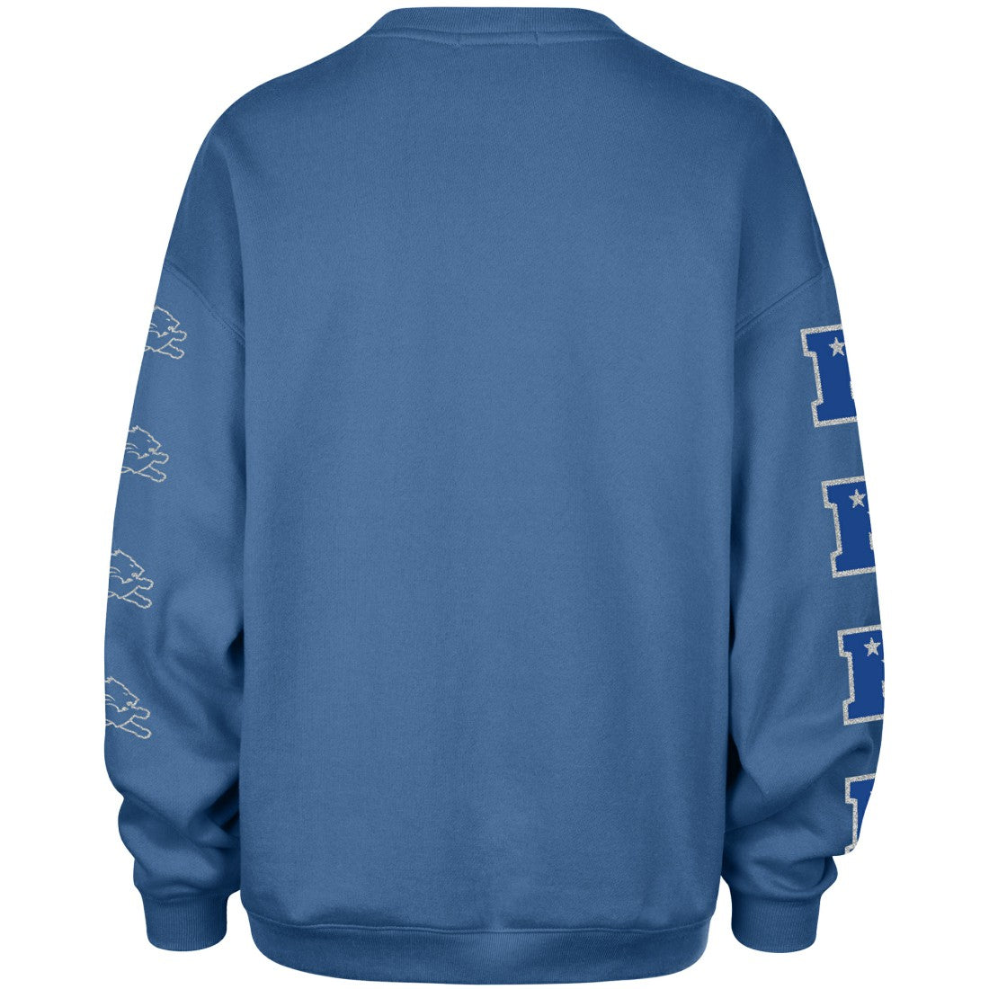 Detroit Lions '47 Women's Go Big Oversized Pullover Sweatshirt - Blue Pullover