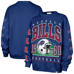 Buffalo Bills '47 Women's Go Big Oversized Pullover Sweatshirt - Royal Pullover