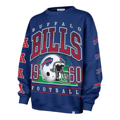 Buffalo Bills '47 Women's Go Big Oversized Pullover Sweatshirt - Royal Pullover
