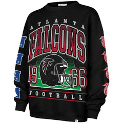 Atlanta Falcons '47 Women's Go Big Oversized Pullover Sweatshirt - Black Pullover