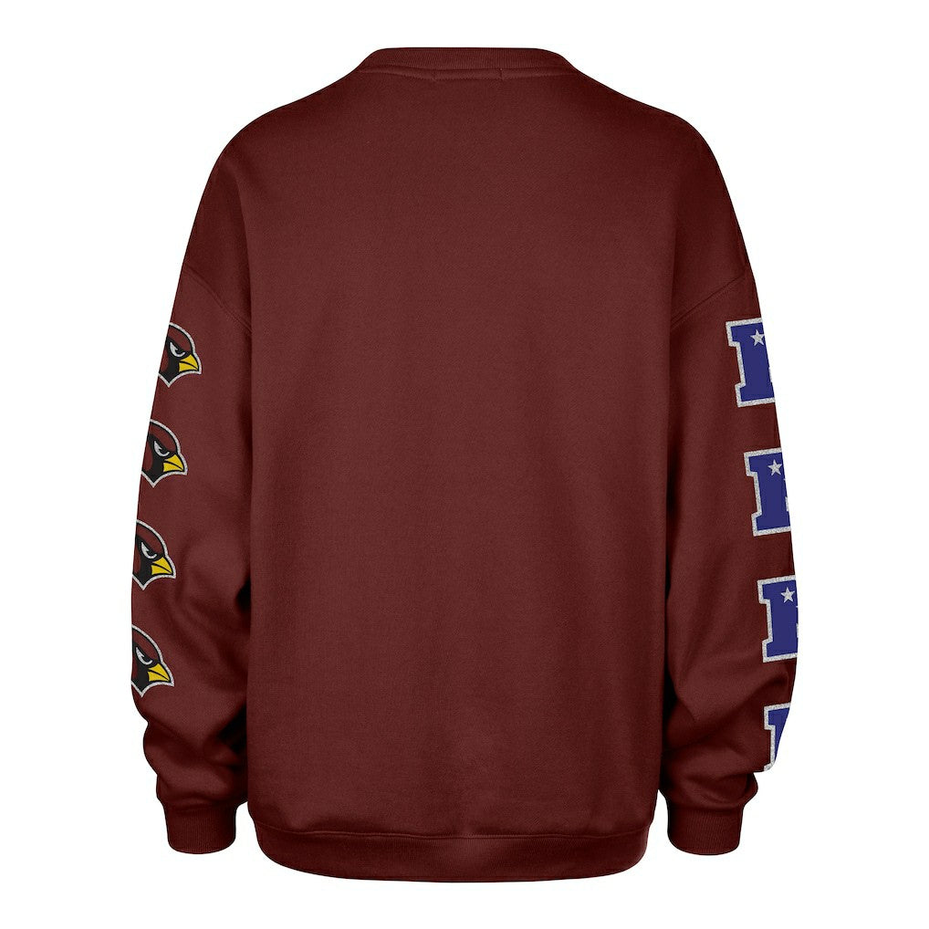 Arizona Cardinals '47 Women's Go Big Oversized Pullover Sweatshirt - Cardinal Pullover