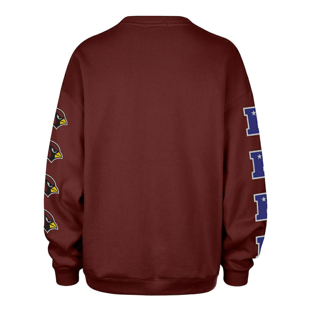 Arizona Cardinals '47 Women's Go Big Oversized Pullover Sweatshirt - Cardinal Pullover