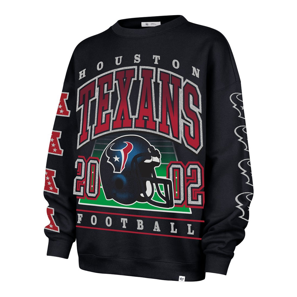 Houston Texans '47 Women's Go Big Oversized Pullover Sweatshirt - Navy Pullover