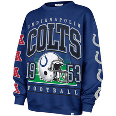 Indianapolis Colts '47 Women's Go Big Oversized Pullover Sweatshirt - Royal Pullover