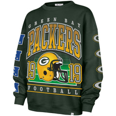 Green Bay Packers '47 Women's Go Big Oversized Pullover Sweatshirt - Green Pullover