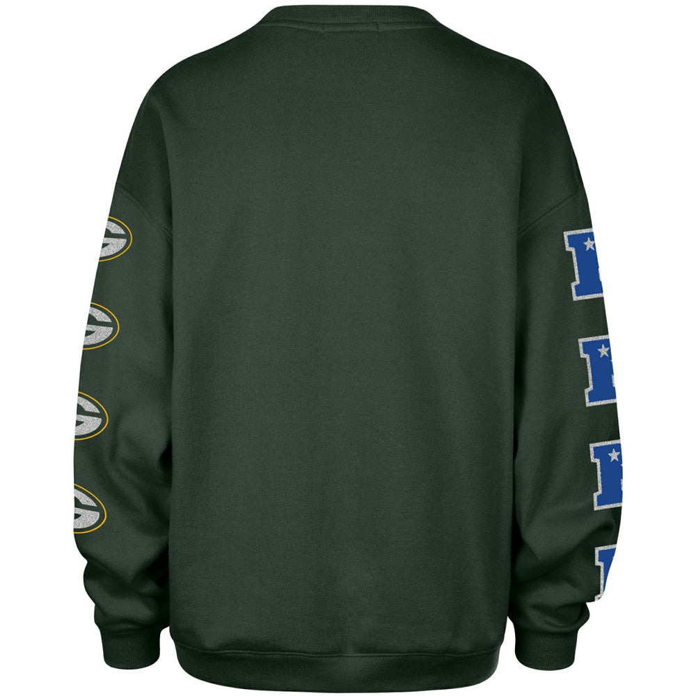 Green Bay Packers '47 Women's Go Big Oversized Pullover Sweatshirt - Green Pullover
