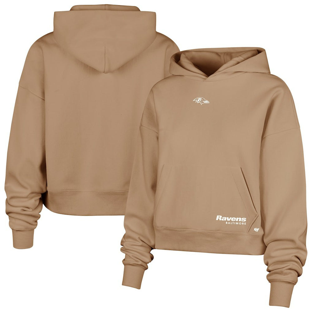 Baltimore Ravens '47 Women's Sue Foundation Portabella Pullover Hoodie - Brown Hoodies