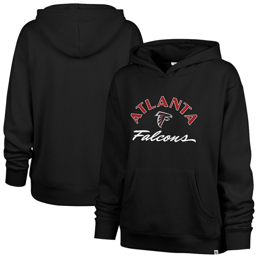 Atlanta Falcons '47 Women's Whirlwind Naomi Pullover Hoodie - Black Hoodies