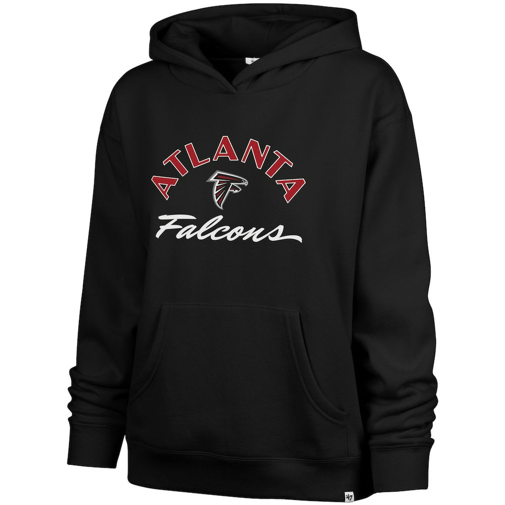 Atlanta Falcons '47 Women's Whirlwind Naomi Pullover Hoodie - Black Hoodies