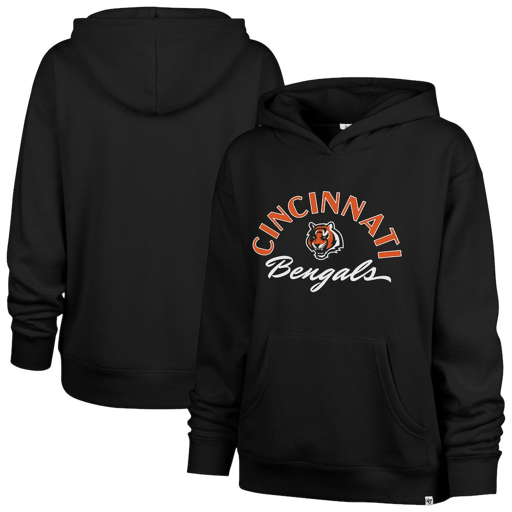 Cincinnati Bengals '47 Women's Whirlwind Naomi Pullover Hoodie - Black Hoodies